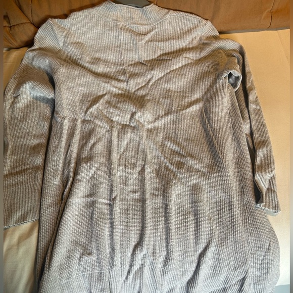 Style & Co. Light Gray Open-Front Ribbed Cardigan - Picture 3 of 4